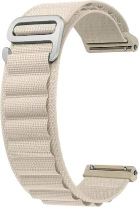 ACM Watch Strap Nylon Hook for Fossil Gen 5 Julianna Smartwatch Belt Band White Smart Watch Strap