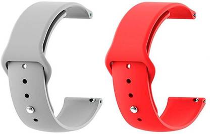 PUNAK 22MM Silicon Smartwatch Band Straps Pack of 2 Smart Watch Strap