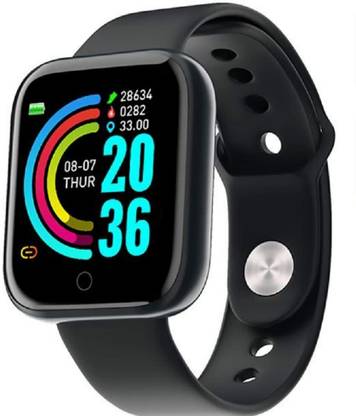 Sarju Devi D20 Black Smart Watch Fitness Band 35 mm Color Touch Screen for ANDROID and IOS Smartwatch