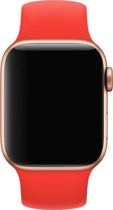 DailyObjects Red Lightweight Solo Loop Silicone Smartwatch Band/Straps Compatible With Apple Watchband 42 mm/44 mm/45 mm/49 mm | Stylish & Flexible Slim Fit, Sporty Adjustable Strap For Apple Ultra iWatch Series SE 8 7 6 5 4 3 2 1 (Watch Not Included) Smart Watch Strap