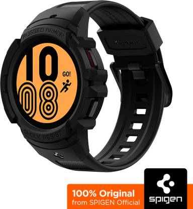 Spigen Rugged Armor Pro Protective Bumper Case Cover with Loop Band Strap (Full Coverage) Compatible With Samsung Galaxy Watch FE 40mm (2024), Galaxy Watch 5 40mm (2022), Galaxy Watch 4 40mm (2021) (Watch Not Included) Smart Watch Strap