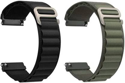 AOnes Pack of 2 Alpine Nylon Loop Watch Strap for Vikyuvi Vikfit Max Watch Band Smart Watch Strap