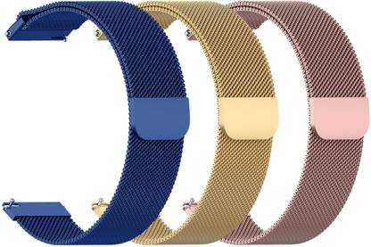 AOnes Pack of 3 Magnetic Loop Watch Strap for Pebble Zenith Smart Watch Strap