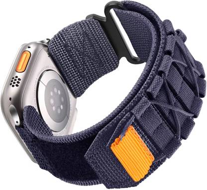 Zapper Military Styled Rugged Nylon Woven Loop Sports Strap for Apple Watch 9/8/7/6/5/4/3/2/1/ULTRA/ULTRA2/SE Straps 49mm 45mm 44mm 42mm Smart Watch Strap