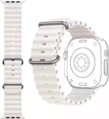 KICKSTORM Soft Silicone Ocean Band Adjustable Loop Sport Breathable Strap Watch Not Included Smart Watch Strap Ultra1/Ultra2/ 9/8/7/6/5/4/3/2/1/SE Compatible For Strap 49mm /45mm/44mm/42mm Smart Watch Strap Smart Watch Strap
