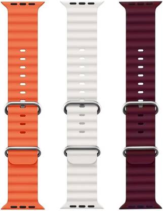PUNAK Ocean Smart Watch Strap Belt for Ultra Watch 49 mm, Series 8 / 7 45 mm, Series 6 / 5 / 4 44 mm, Series 3 / 2 / 1 42 mm, T800 Ultra, Watch 8 Ultra, i8 Pro Max, W26, S8 Ultra, Smart Watch Strap