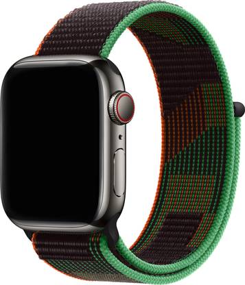 DailyObjects Black Unity Nylon Loop Compatible With Apple WatchBand (38/40/41mm) Smart Watch Strap