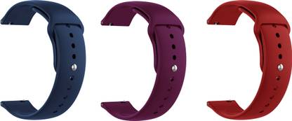 ACM Pack of 3 Watch Strap for Daniel Klein D-Smart Tint (Dark Blue/Purple/Red) Smart Watch Strap