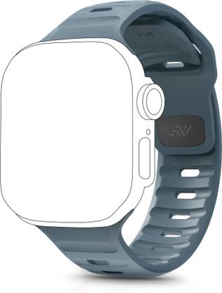 NECESORIES Sports Silicon Rugged Armour Strap Compatible for Apple Watch Bands 42mm 44mm 45mm 46mm 49mm Series for Men and Women Smart Watch Strap