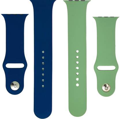 BLACK LOVIES Watch Strap Compatible with Apple Watch Straps 42mm 44mm, Soft Silicone Belt Sport Wristbands Smart Watch Band for iWatch Series SE 6/5/4/3/2/1 (PACK OF 2) Smart Watch Strap (BLACK- WHITE) Smart Watch Strap