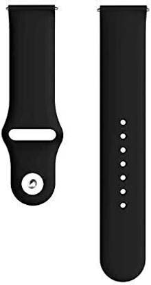BLACK LOVIES 20 MM Soft Silicon Smartwatch Strap Compatible With BO_ AT Vertex. Smart Watch Strap