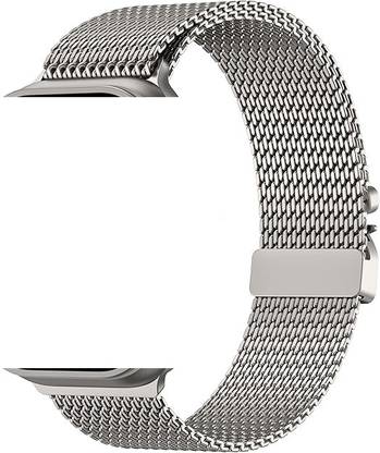 Jape Parachute Buckle Stainless Steel Metal Straps Compatible With Apple Watch Band 46mm Series 10, iwatch Ultra 2|Ultra Band 49mm, 9|8|7 45mm, SE2|6|5|4 44mm, 3|2|1 42mm - Black Smart Watch Strap