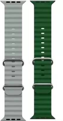 ASKOVID ( Combo Pack of 2 ) Ocean Smart Watch Strap Belt for Ultra Watch 49 mm, Series 8 / 7 45 mm, Series 6 / 5 / 4 44 mm, Series 3 / 2 / 1 42 mm, T800 Ultra, Watch 8 Ultra, i8 Pro Max, W26, T800 Smart Watch Strap