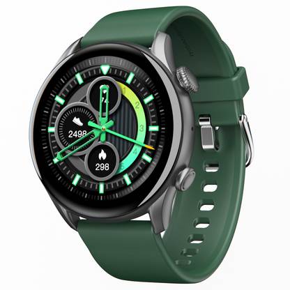 boAt Lunar Space with 40mm Dial, BT Calling, 100+ Sports Modes, HR & SpO2 Monitor Smartwatch  (Pine Green Strap, Free Size)