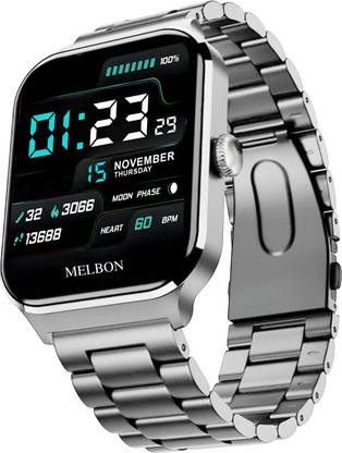 Melbon 2.01 AMOLED Display, Smart Health Monitoring, Fitness, 100+ Sports Mode Smartwatch