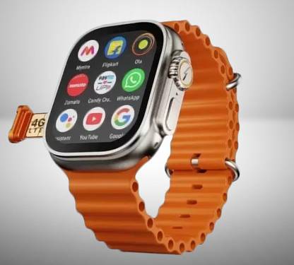 firetouch T10 Ultra orange Smart Watch Display, Bluetooth Calling HD Smart 5G Network Smartwatch