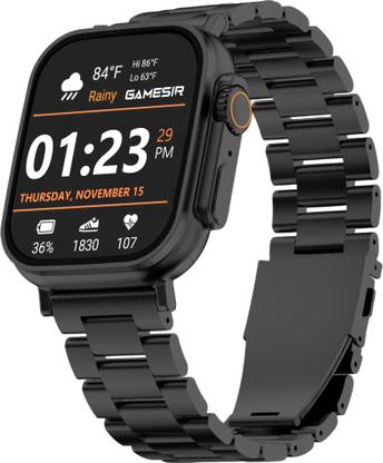 GameSir T800 Ultra Metal Black Smartwatch with Bluetooth, Fitness & Heart Rate Tracking Smartwatch