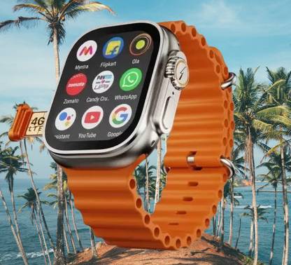 GETECH T800 Ultra orange Smart Watch Display, Bluetooth Calling HD Smart Smartwatch