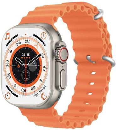 Earbot T10 ultra 49mm Orange Hd display with screw Smartwatch