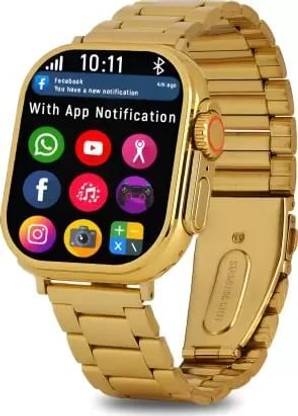 Satyam TRADERS S9 Ultra Dark Golden BT Microphone Calling with 25+ New Features NO Color Fade Smartwatch