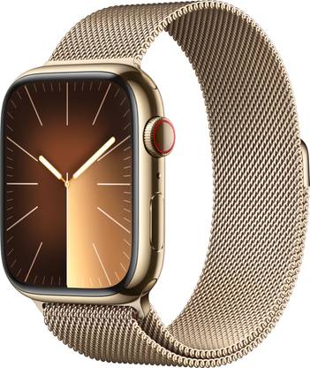 Apple Watch Series 9 GPS + Cellular 45mm Gold Case & Gold Milanese Loop