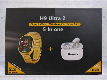 GameSir 5 In One H9 Ultra 2 Bluetooth calling, Health tracking & Games with Earbuds Smartwatch
