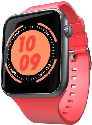 fire boltt Ring 1.69" Display with Bluetooth calling function with Voice Assistance (Red) Smartwatch