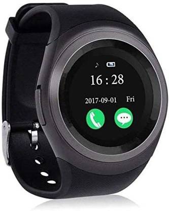 Rhobos Y1 Round Bluetooth Smart Watch with SIM Card TF Card Slot Sync Calls, Smartwatch