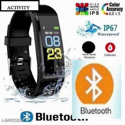 jorugo E126_ID115 ADVANCE FITNESS TRACKER BLUETOOTH SMART WATCH BLACK(PCAK OF 1)