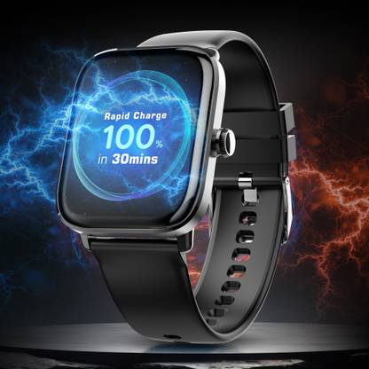 Pebble Ultra Rapid 30 Min Full Charge 1.83" HD Display, Premium Metal Build, BT Calling Smartwatch