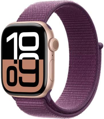 Apple Watch Series 10 GPS 42mm Rose Gold Aluminium with Plum Sport Loop