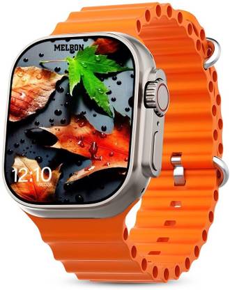 Melbon T800 BT Best Orange color Full Screen with Fitness Calculator Game music Smartwatch