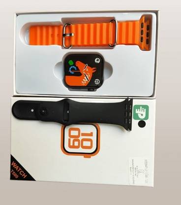 Shizuka T500 Ultra Smart Watch Bluetooth With Orange and black strap Smartwatch