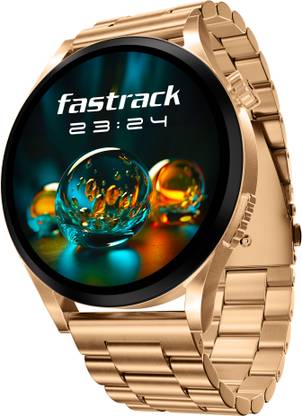 Fastrack Radiant FX4-1.51''|Largest EdgeX AMOLED|AOD|Premium Design|SS Strap|IP68|Fashion Smartwatch