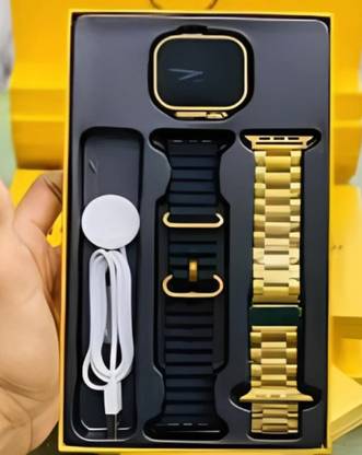 TECHMAZE S9 Ultra Gold Edition With Sports Mode Golden SmartWatch for Businessman T36 Smartwatch
