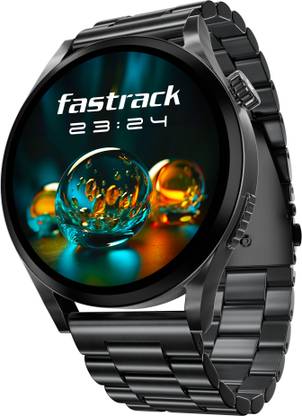 Fastrack FX4-1.51''|Largest AMOLED|AOD|Premium Design|SS Strap|IP68|Fashion Smartwatch