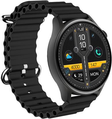 PLAYFIT FLAUNT2 with 1.43'' AMOLED, Rotary Crown, 2.5D All-View Display with BT Calling Smartwatch