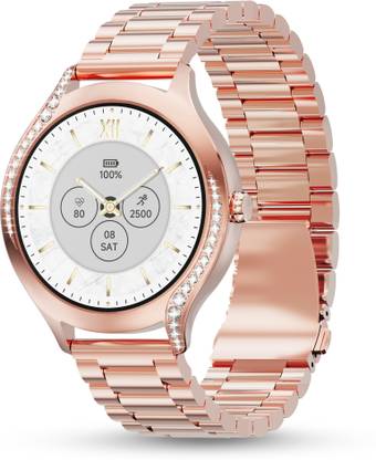 Pebble Ritz 1.19" HD Display, BT Calling, Female Health, Smart Notification Smartwatch