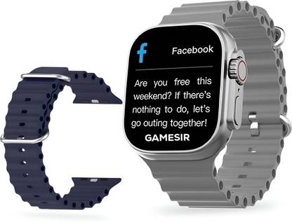 GameSir T800 with Blue strap BT watch 1.83" Touch Screen Music Play, app notifications Smartwatch