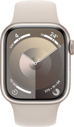 Apple Watch Series 9 GPS 41mm Starlight Aluminium Case with Starlight Sport Band - M/L