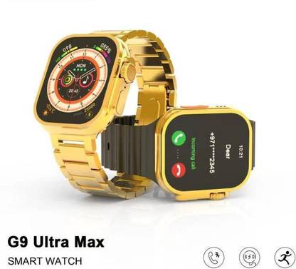 SGG Watch 8 Ultra Gold Edition Smartwatch With Sports Mode 49MM Gold And Orange Belt Smartwatch