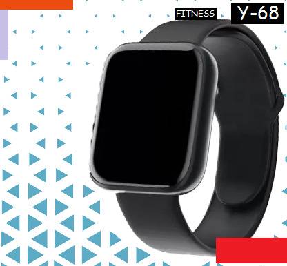 DILSHER JH2242_Y68 MAX FITNESS TRACKER SMARTWATCH BLACK (PACK OF 1) Smartwatch