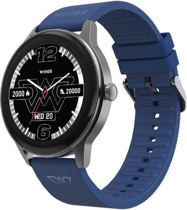 Wings Platinum 1.39 Made In India HD IPS Digital 110+ Workout Modes, 200+ Watchfaces Smartwatch  (Blue Strap, One Size)