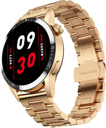 Fire-Boltt Ultimate 1.39″ Stainless Steel Luxury Smartwatch, Bluetooth Calling, 120+ Sports Smartwatch  (Gold Strap, Free Size) at Rs. 1799