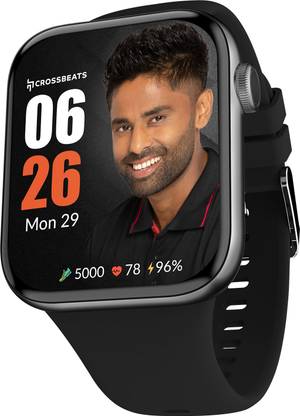 CrossBeats Ignite Hustl 2.01" HD Display, Dual Speaker, BT Calling, 500+ Watch Faces Smartwatch