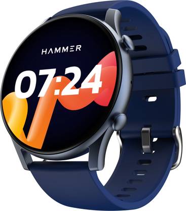 Hammer Glie 1.43" AMOLED Round Dial Premium Mettalic BT calling, Voice Assistant Smartwatch