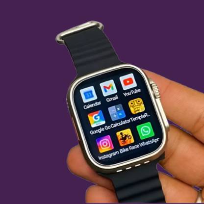 BOOMLY New T800 Black Ultra Smartwatch , Calling Smartwatch With Bluetooth Technology Smartwatch