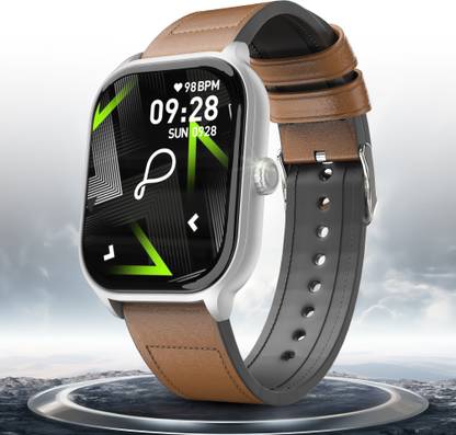 Pebble Edge 2.01'' BT Calling,True HD Display, Premium Leatherette Strap,In-Built Games Smartwatch
