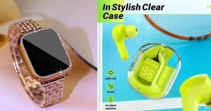 SSVOCATIONPOINT Gen16+ Fully Metal Ultra HD Display Womens Smart Watch With High Sound Earbuds Smartwatch