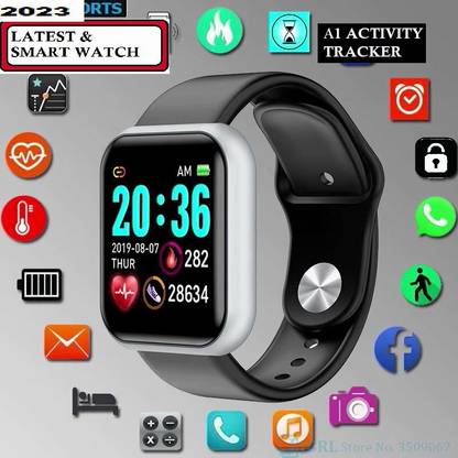 Jocoto K826 D20 MAX ACTIVITY TRACKER BLUETOOTH SMART WATCH BLACK(PACK OF 1) Smartwatch
